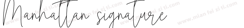Manhattan signature字体转换